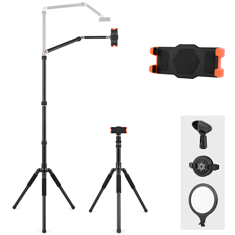 Twistand X5, Magic Twist Stand,360°angle rotation, 485–1680mm length adjustment, compatible with phones and tablets.