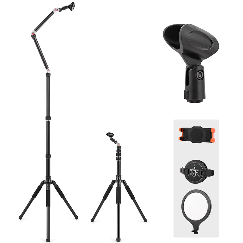 Mic-Twistand X5, Magic Twist Stand Microphone Solution, 360° angle rotation,  and equipped with microphone clamp which has 24~45mm adjustment.