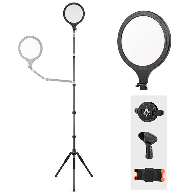 Lig-Twistand X5, Magic Twist Stand Lighting Solution，360° angle rotation, and equipped with full-screen LED fill light.