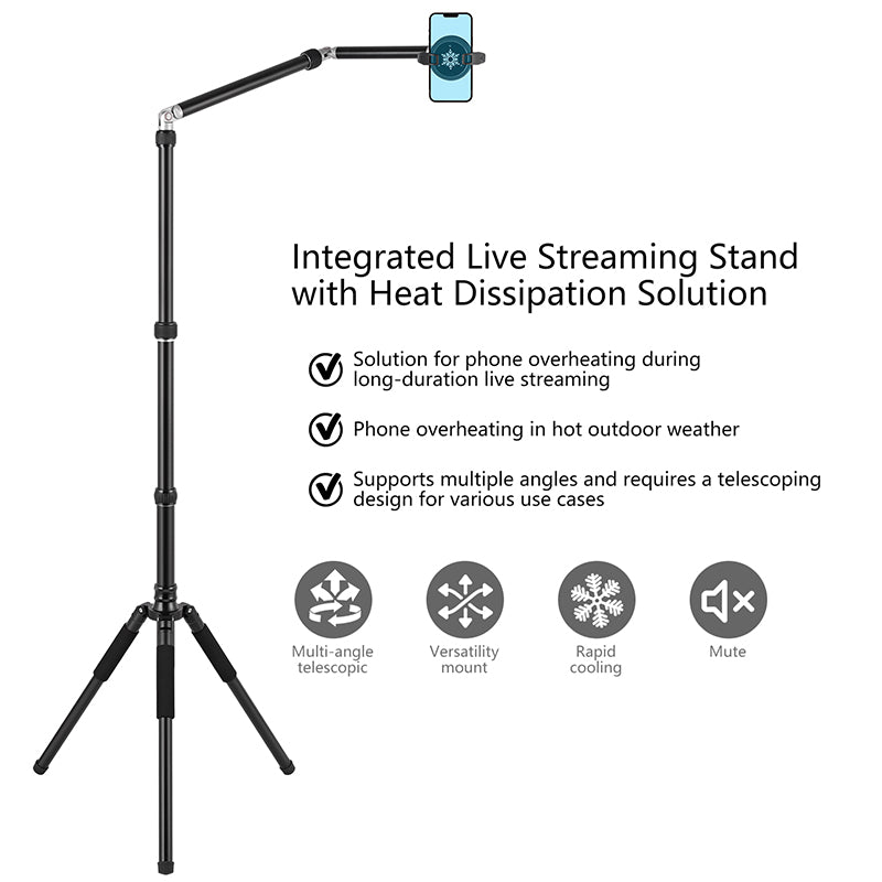 Co-Twistand X5, Magic Twist Stand Cooling Solution, 360°angle rotation, equipped with silent cooler, can be adapted to mobile phones.