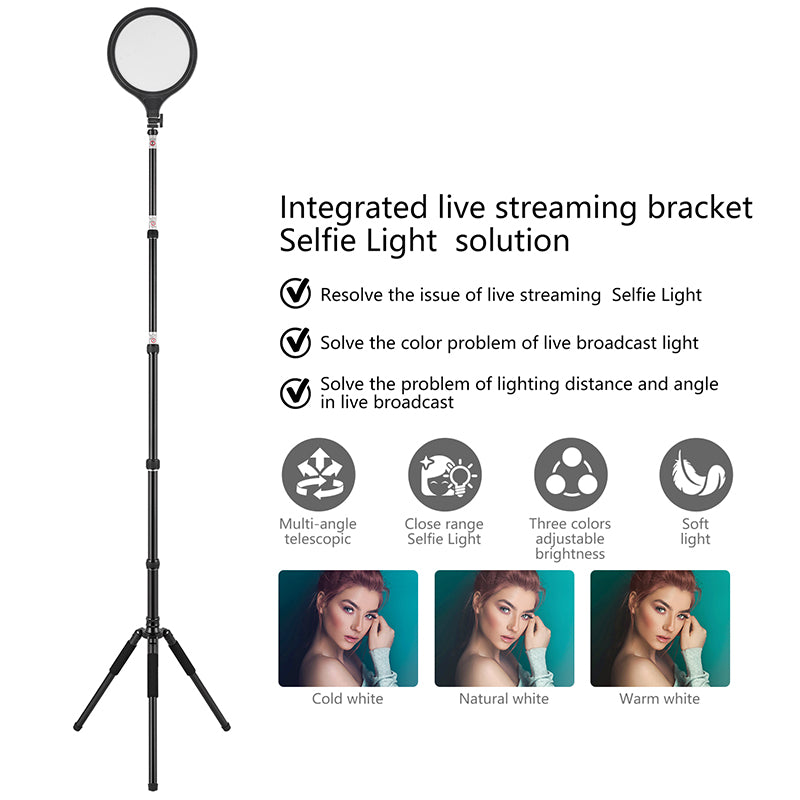 Lig-Twistand X5, Magic Twist Stand Lighting Solution，360° angle rotation, and equipped with full-screen LED fill light.